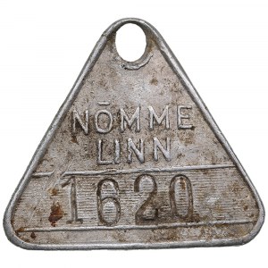 Estonia (Russia) Aluminium Triangle Jeton, ND (early XX) - Nõmme Linn - Countermarked 1620