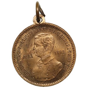Germany Bronze jeton 1892 - In commemoration of the promotion to the rank of Lieutenant of the Hereditary Prince Wilhelm