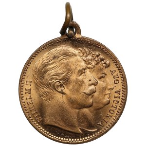 Germany Bronze jeton 1892 - In commemoration of the promotion to the rank of Lieutenant of the Hereditary Prince Wilhelm