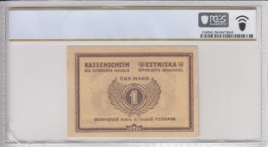 Estonia 1 Mark 1919 - PCGS 50 ABOUT UNC