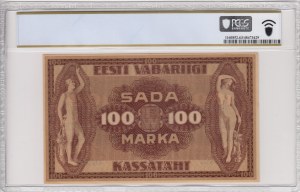 Estonia 100 Marka 1919 - PCGS 63 CHOICE UNC
