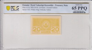 Estonia 20 Penni ND (1919) - PCGS 65 PPQ GEM UNC