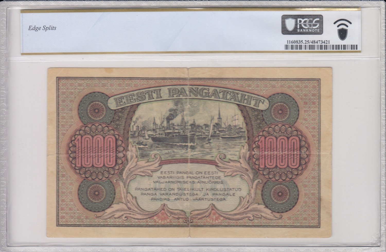 Estonia 1000 Marka ND (1922) - PCGS 25 VERY FINE - Online auction