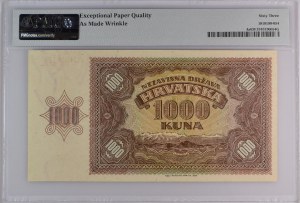 Croatia 1000 Kuna 1941 - PMG 63 EPQ Choice Uncirculated