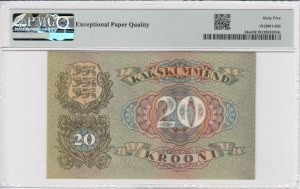Estonia 20 Krooni 1932 - PMG 65 EPQ Gem Uncirculated
