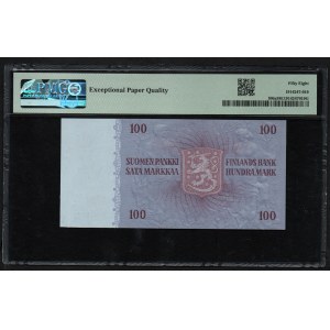 Finland 100 Markkaa 1963 - PMG 58 EPQ Choice About Unc
