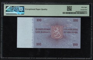 Finland 100 Markkaa 1963 - PMG 58 EPQ Choice About Unc