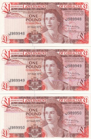 Gibraltar 1 Pound 1979 - Sequential # (3)