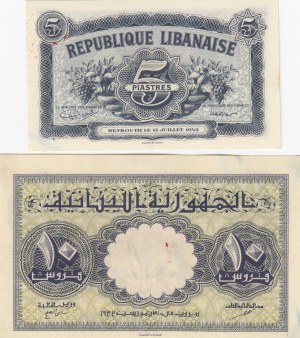 Lebanon 5 & 10 Piastres 1942 (2)