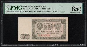 Poland 2 Zlote 1948 - PMG 65 EPQ Gem Uncirculated