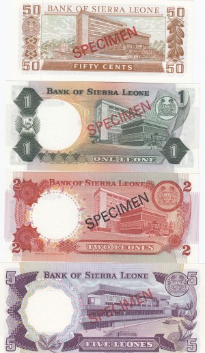 Sierra Leone 0,5-5 Leones 1979 (4) - Specimens