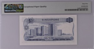 Singapore 1 Dollar 1967, PMG 65 EPQ