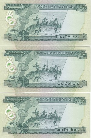 Solomon Islands 2 Dollars 1977 - Sequential # (3)