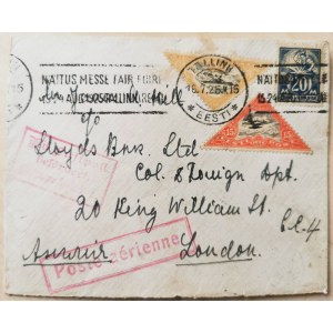 Estonia envelope airmail to London 1925
