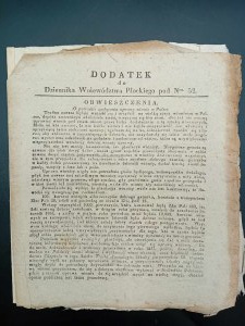 Supplement to the Plock Journal under No. 15, 52 Year 1828 and 1830