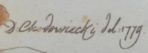 Daniel Chodowiecki, unikatowy rysunek, 1779r,