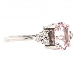 WHITE GOLD RING WITH MORGANITE AND DIAMONDS - A323R