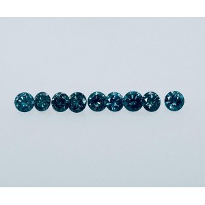 9 DIAMONDS ENHANCED 1.7 CT FANCY INTENSE BLUE* - VS -SI - AI30701-4