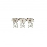 3 GOLD LIGHT PUNTO EARRINGS AND DIAMONDS - ER21203