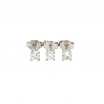 3 GOLD LIGHT PUNTO EARRINGS AND DIAMONDS - ER21203