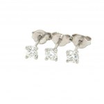 3 GOLD LIGHT PUNTO EARRINGS AND DIAMONDS - ER21203