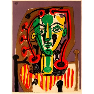 Pablo Picasso (1881-1973), Figure au corsage rayé, 1949