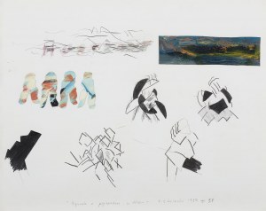 Tomasz Ciecierski, Rysunek z pejzażem w tle, 1990