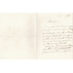 SIEMIRADZKI Henryk - List z autografem słynnego malarza do nieznanej osoby. Dat. 28 II 1895