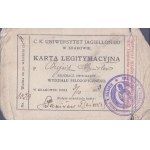 [BUJWID Stanisław] Karta legitymacyjna pospolitego ruszenia. Kraków 29 V 1918 roku