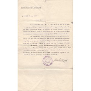 [Dowództwo Dywizyi Lwowskiej] Opis stanu służby podporucznika Stanisława Bujwida. Dat. 7 V 1919 Lwów