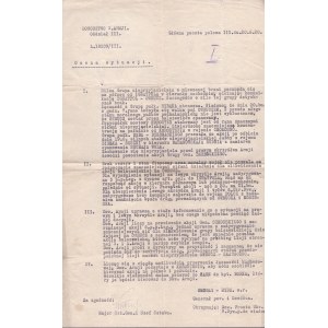 [gen. TADEUSZ KUTRZEBA autograf, WOJNA POLSKO-BOLSZEWICKA, 3 ARMIA] Dowództwo 3 Armji. Oddział III. Ocena sytuacji z dnia 20 VI 1920 roku z podpisem Szefa Sztabu Majora Tadeusza Kutrzeby