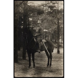 [Legiony Polskie] Fotografia ułana 1. Pułku Ułanów Legionów Polskich. [Wołyń? 1915-1916]