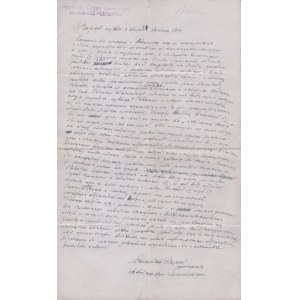 [WOJNA POLSKO-UKRAIŃSKA, GRUPA LEŚNIEWSKIEGO] Komenda Grupy Operacyjnej gen. dyw. Józefa Leśniewskiego. Raport Stanisława Bujwida z dnia 24 I 1919.