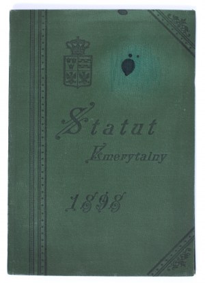 Pension statute for officials and servants of the national department : resolutions of the Sejm of February 15, 1898. Lvov 1898 [bound by J. Tillinger Lvov].