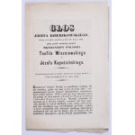Wyrok śmierci w c. k. Sądzie karzącym Lwowskim, przeciw Teofilowi Wiśniowskiemu, także przybraną nazwę Karola Duval, Winnickiego, Dąbrowskiego, Zagórskiego i Bedykta Lewińskiego noszącemu, za popełnioną zbrodnię Stanu, zapadły, i na tymże w moc potwierdze