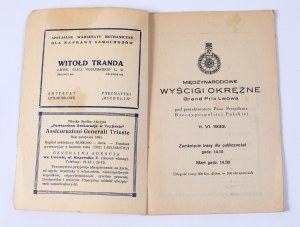 International Circular Races : Grand Prix of Lviv : under the protectorate of the Lord President of the Republic of Poland : 11. VI. 1933. lvov 1933.