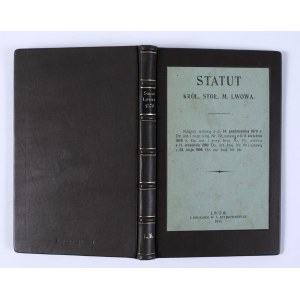[Statut Miasta Lwowa] STATUT Król. Stoł. M. Lwowa. nadany ustawą z d. 14. października 1870 r.,[…] Nr. 90 i ustawą z 25 maja 1909. Dz. ust. kraj. Nr. 66. Lwów 1918. Z Drukarni W. A. Szyjkowskiego.