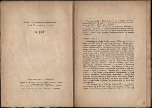 CZARNECKI Jerzy - WILNO in the history of the Polish book (Text compiled by J. Czarnecki). Vilnius 1928. on the 350th anniversary of the establishment of the Vilnius Academy.