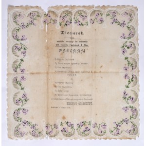 Wieczorek wokalno muzyczny ku uczczeniu 124 rocznicy Konstytucyi 3 Maja : Program […] Radomsko d. 2 Maja 1915 [I wojna światowa]