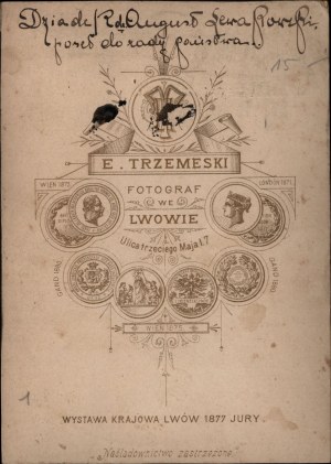 [LEWAKOWSKI August, Aufständischer im Januar] Foto von August Lewakowski. Foto von E. Trzemeski. Lemberg [ca. 1880].