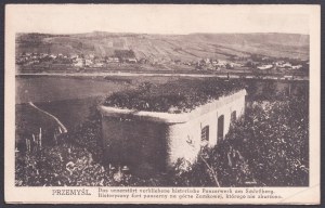 Przemyśl. Historic armored fort on Castle Mountain that was not demolished. 1917 [stamp 