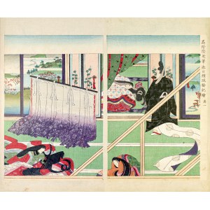 Watanabe Seitei (1851-1918), Spiaca gejša, Tokio, 1891