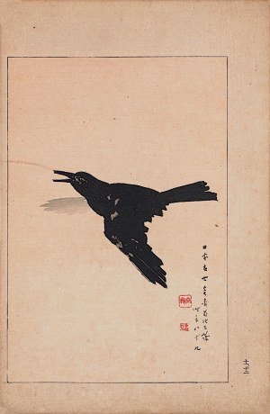 Watanabe Seitei (1851-1918), Wrona, Tokio, 1891