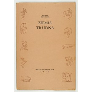 BEDNARCZYK Czesław - Ziemia trudna. Londyn 1954. Oficyna Poetów i Malarzy. 8, s. 20, [2]....