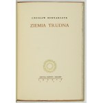 BEDNARCZYK Czesław - Ziemia trudna. Londyn 1954. Oficyna Poetów i Malarzy. 8, s. 20, [2]....