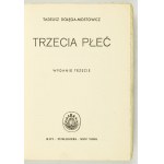 DOŁĘGA-MOSTOWICZ Tadeusz - Trzecia płeć. Wyd. III. New York [1945]. Roy-Publishers. 16d, s. [2], 340, [1]....