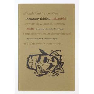 GŁCZYŃSKI K. I. - Niobe. Mit Holzschnitten von Jacek Żuławski - bibliophiler Druck