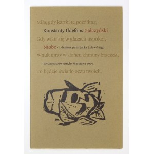 GAŁCZYŃSKI K. I. - Niobe. Z drzeworytami Jacka Żuławskiego - druk bibliofilski