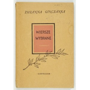 GINCZANKA Zuzanna - Ausgewählte Gedichte. 1. Aufl. 1953