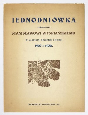 UNIVERSITÄT zu Ehren von Stanislaw Wyspianski. 1932
